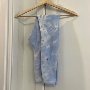 GLYDER - Ribbed cloud leggings - blue/white - size M - worn 1x